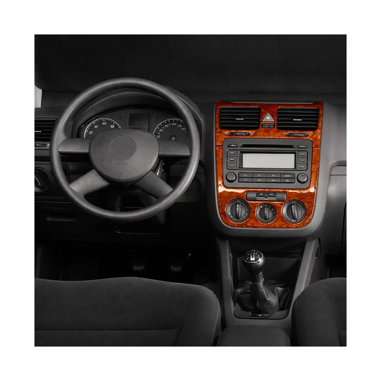 Volkswagen Golf V Jetta 10.03-10.08 3D Interior Dashboard Trim Kit Dash Trim Dekor 3-Parts