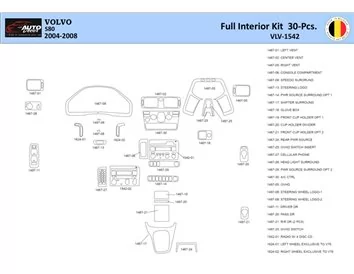 Volvo S80 2004-2006 Interior WHZ Dashboard trim kit 30 Parts - 1 - Interior Dash Trim Kit
