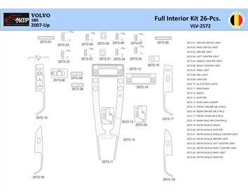 Volvo S80 2007 Interior WHZ Dashboard trim kit 26 Parts - 1 - Interior Dash Trim Kit
