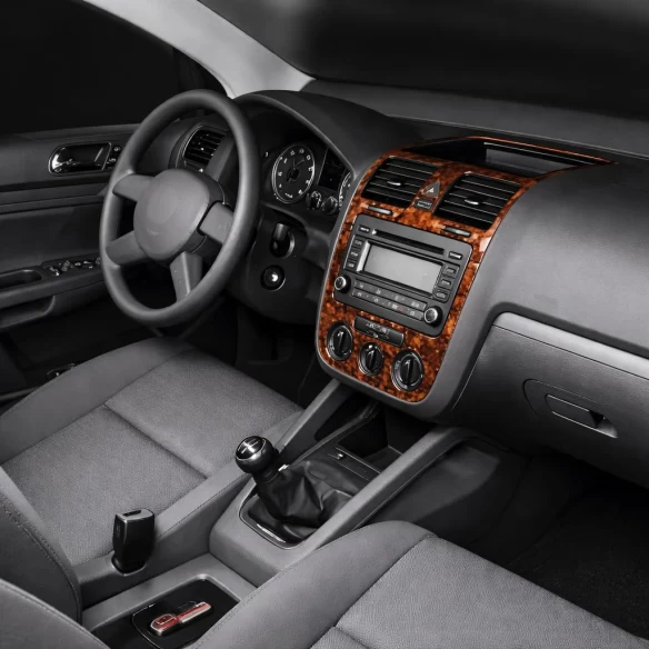 Volkswagen Golf V Jetta 10.03-10.08 automatic AC 3D Interior Dashboard Trim Kit Dash Trim Dekor 3-Parts