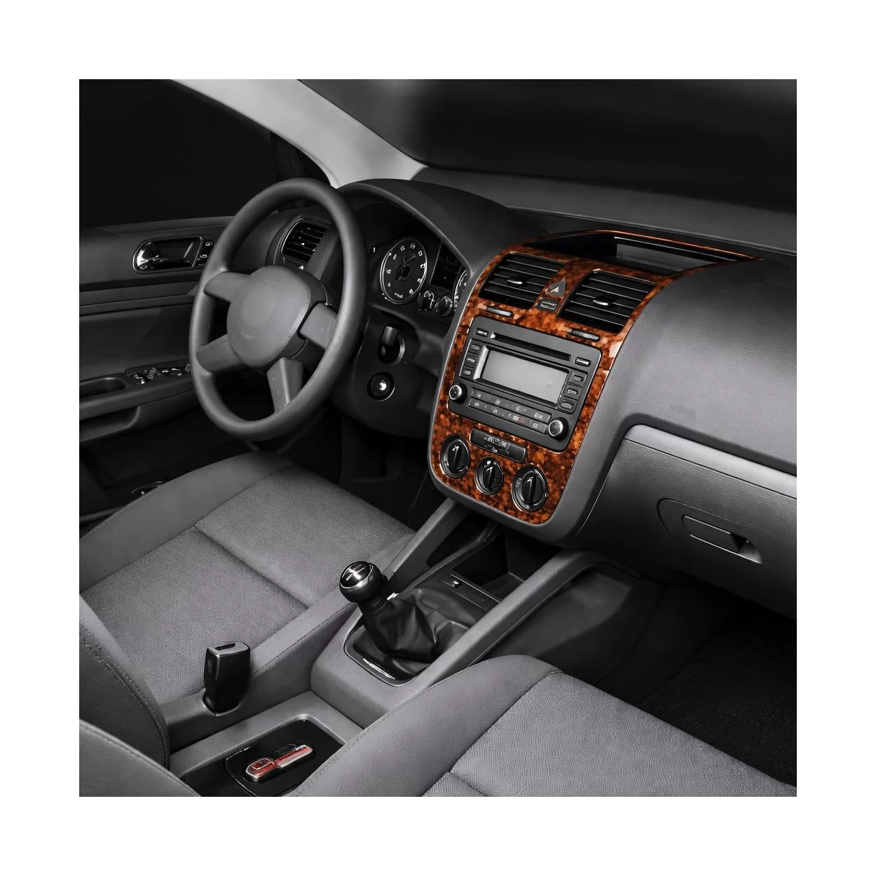 Volkswagen Golf V Jetta 10.03-10.08 automatic AC 3D Interior Dashboard Trim Kit Dash Trim Dekor 3-Parts