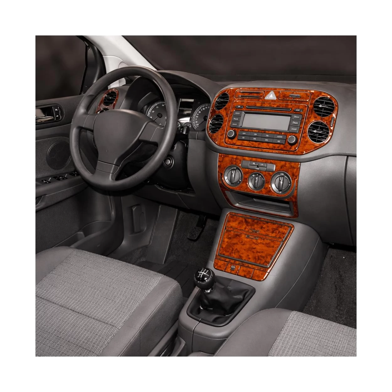 Volkswagen Golf V Plus 12.2004 3D Interior Dashboard Trim Kit Dash Trim Dekor 16-Parts