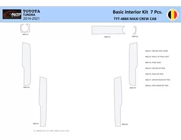 Toyota Tundra 2014-2021 Interior WHZ Dashboard trim kit 7 Parts - 1 - Interior Dash Trim Kit