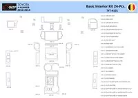 Toyota 4Runner 2010-2014 Interior WHZ Dashboard trim kit 33 Parts - 1 - Interior Dash Trim Kit