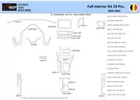 Honda Civic X 2012-2015 Interior WHZ Dashboard trim kit 20 Parts - 1 - Interior Dash Trim Kit