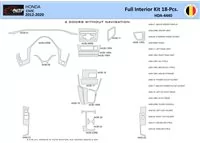 Honda Civic X 2012-2015 Interior WHZ Dashboard trim kit 20 Parts - 1 - Interior Dash Trim Kit