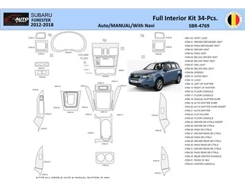 Subaru Forester 2012-2018 Interior WHZ Dashboard trim kit 34 Parts - 1 - Interior Dash Trim Kit