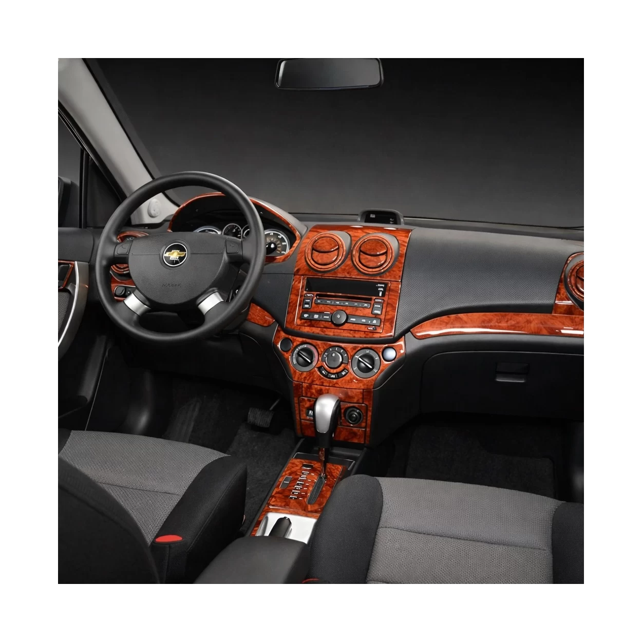 Chevrolet Aveo 02.2006 3D Interior Dashboard Trim Kit Dash Trim Dekor 21-Parts