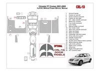 Chrysler PT Cruiser 2001-2005 Full Set, Without Power Mirrors, Manual Gearbox, 23 Parts set Interior BD Dash Trim Kit - 2 - Inte Chrysler PT Cruiser 2001-2005 Full Set, Without Power Mirrors, Manual Gearbox, 23 Parts set Interior BD Dash Trim Kit - 2 - Inte