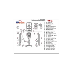 Volkswagen Jetta 2005-2009 Automatic Gear, Auto AC Control Interior BD Dash Trim Kit