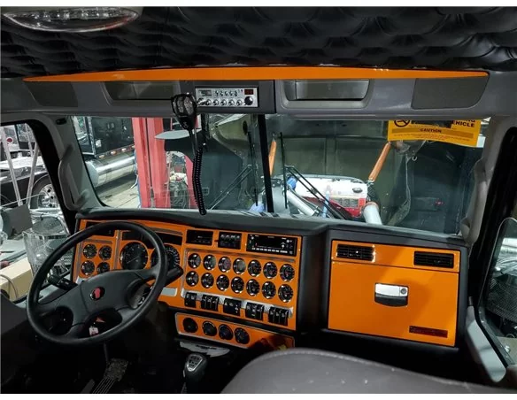Kenworth W900 Truck- Year 2019-2022 Interior Style Dash Trim Kit Combo Package - 1 - Interior Dash Trim Kit