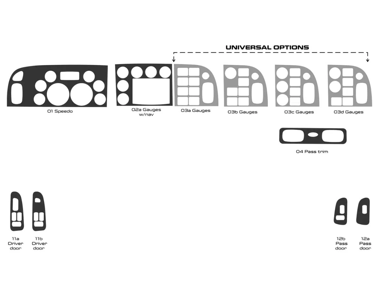 Peterbilt 365 Truck - Year 2016-2021 Interior Cabin Style Much Original Dash trim kit - 1 - Interior Dash Trim Kit