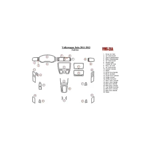 Volkswagen Jetta 2011-UP Full Set, Without NAVI Interior BD Dash Trim Kit