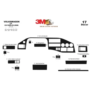 Volkswagen LT 03.95-03.06 3D Interior Dashboard Trim Kit Dash Trim Dekor 17-Parts 2