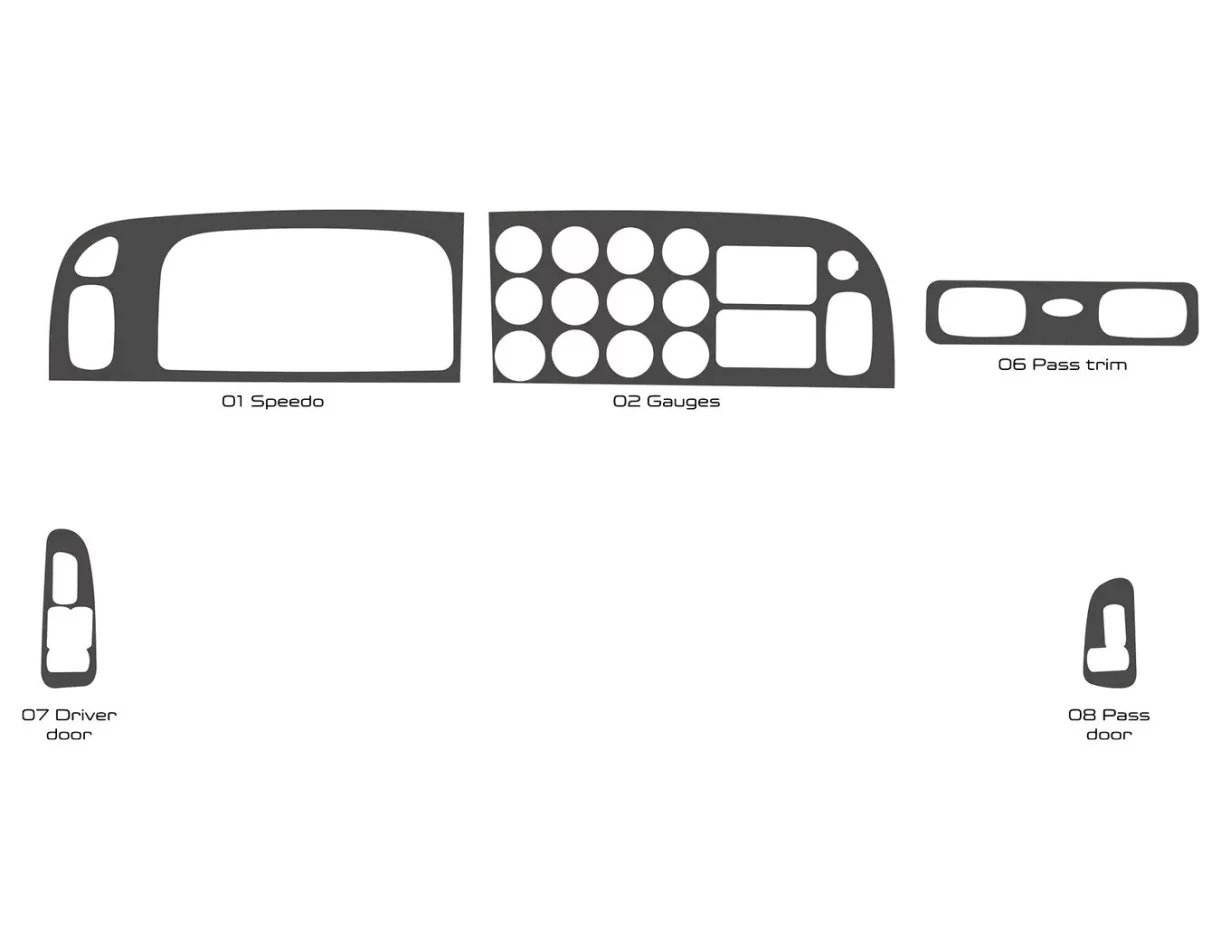 Peterbilt 365 Truck - Year 2022-2023 Interior Cabin Style Much Original Dash trim kit - 1 - Interior Dash Trim Kit