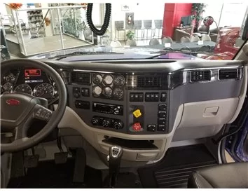 Peterbilt 567 Truck - Year 2013-2021 Interior Cabin Style Full Dash trim kit - 2 - Interior Dash Trim Kit