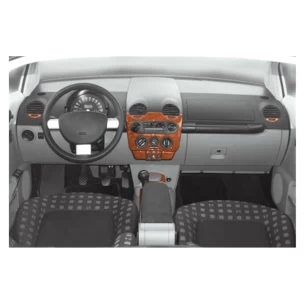 Volkswagen New Beettle 03.98-04.02 3D Interior Dashboard Trim Kit Dash Trim Dekor 11-Parts
