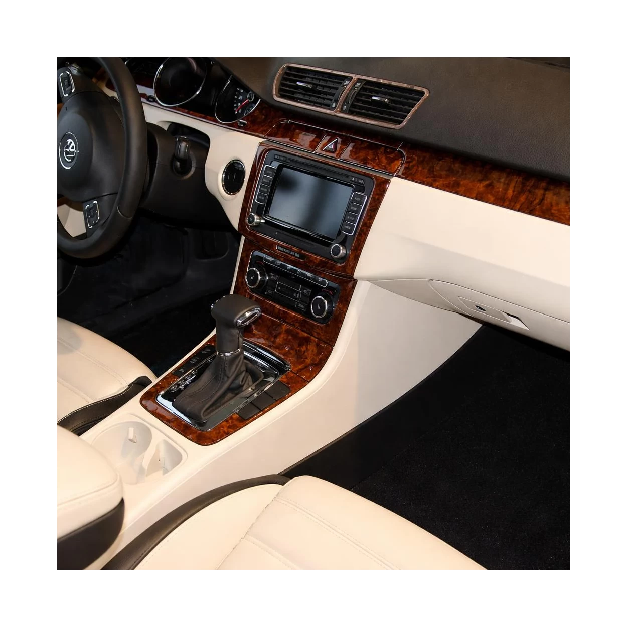 Volkswagen Passat 2010-UP Basic Set, Automatic A/C, Navigation system Interior BD Dash Trim Kit