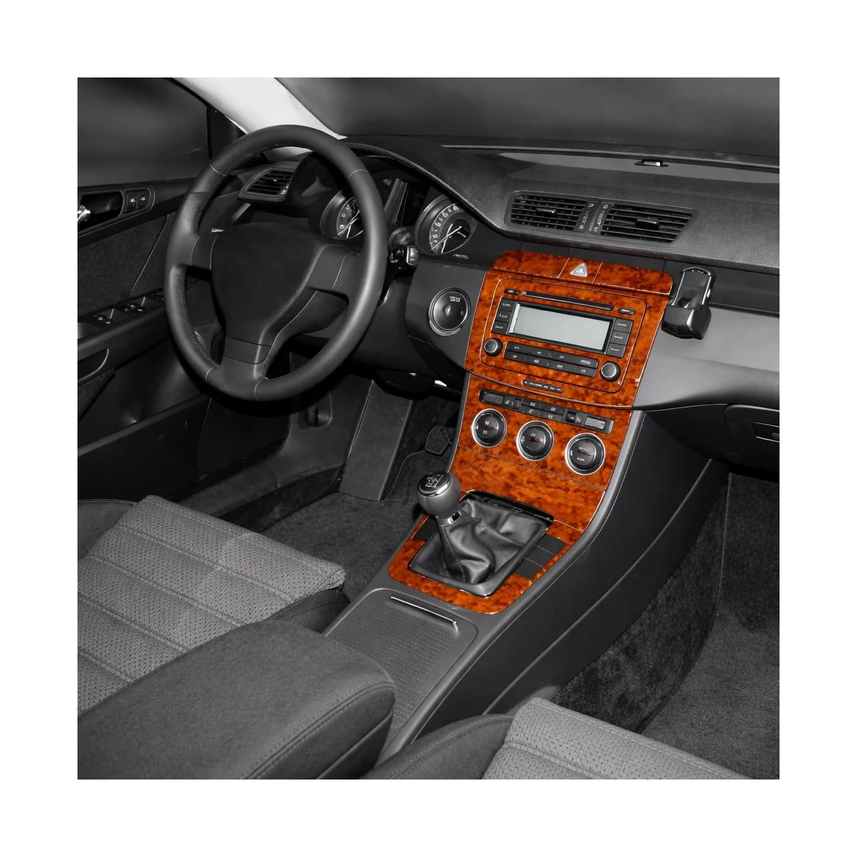 Volkswagen Passat B6 02.05 09.10 3D Interior Dashboard Trim Kit Dash Trim Dekor 18-Parts