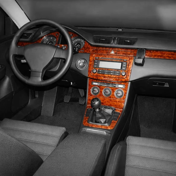 Volkswagen Passat B6 Tacho 02.05 09.10 3D Interior Dashboard Trim Kit Dash Trim Dekor 3-Parts