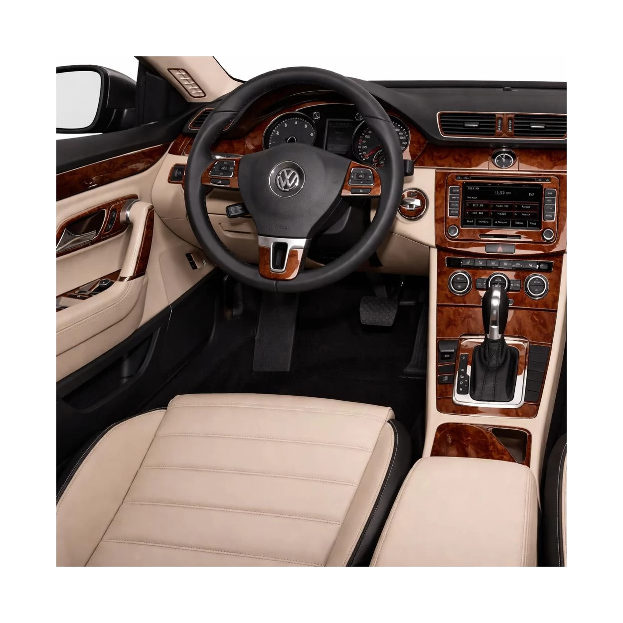 Volkswagen Passat B7 2012-2015 3D Interior Dashboard Trim Kit Dash Trim Dekor 45-Parts