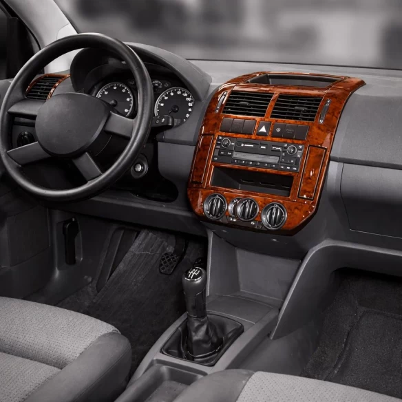 Volkswagen Polo 9N 09.01-02.05 3D Interior Dashboard Trim Kit Dash Trim Dekor 14-Parts