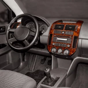 Volkswagen Polo 9N3 03.05-08.09 3D Interior Dashboard Trim Kit Dash Trim Dekor 15-Parts