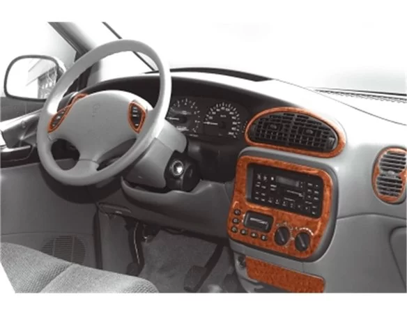 Chrysler Voyager 01.96-02.01 3D Interior Dashboard Trim Kit Dash Trim Dekor 12-Parts - 1 - Interior Dash Trim Kit