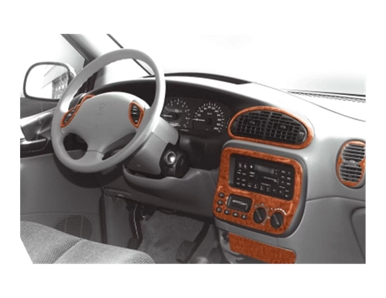 Chrysler Voyager 01.96-02.01 3D Interior Dashboard Trim Kit Dash Trim Dekor 12-Parts - 1 - Interior Dash Trim Kit