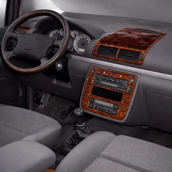 Volkswagen Sharan 04.00-12.09 3D Interior Dashboard Trim Kit Dash Trim Dekor 24-Parts