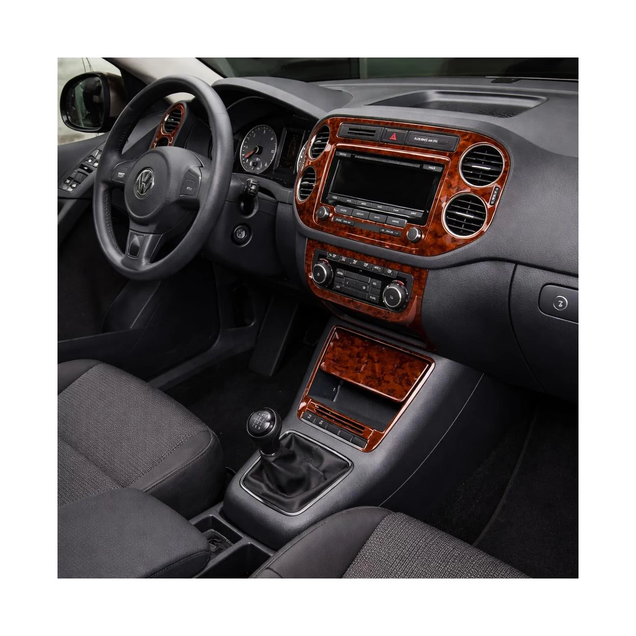 Volkswagen Tiguan 09.2011 3D Interior Dashboard Trim Kit Dash Trim Dekor 23-Parts