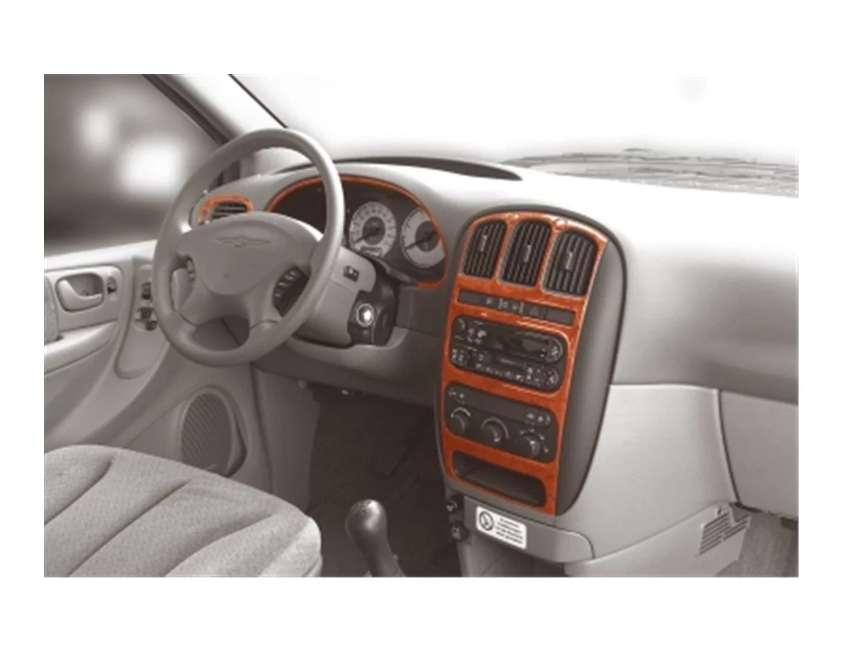 Chrysler Voyager 03.01-09.07 3D Interior Dashboard Trim Kit Dash Trim Dekor 7-Parts - 1 - Interior Dash Trim Kit