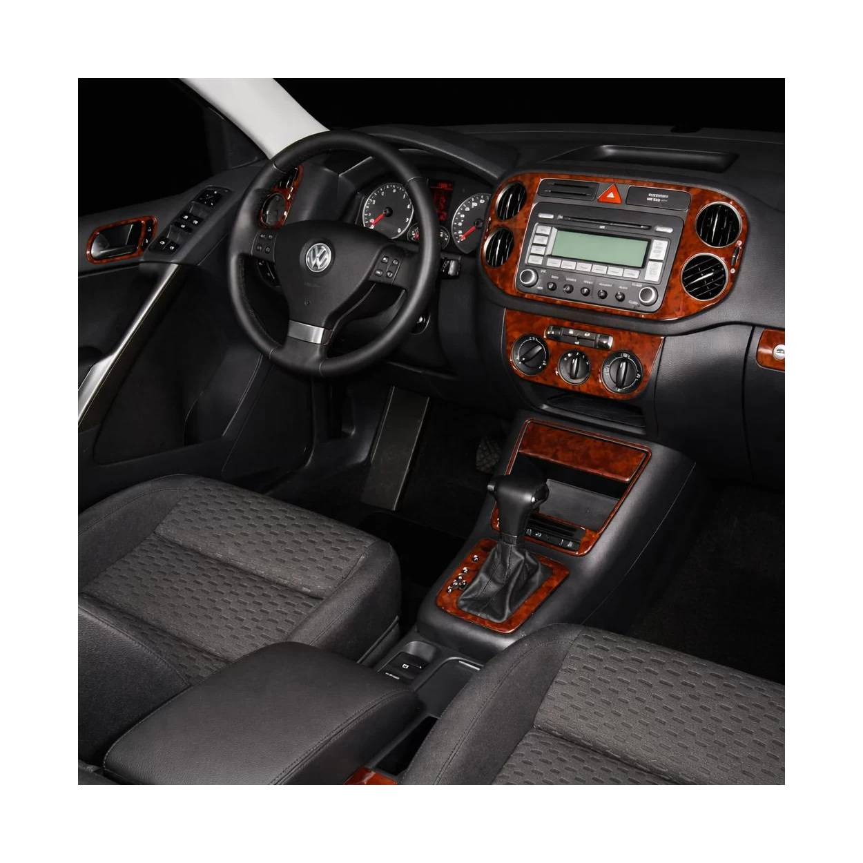 Volkswagen Tiguan 2010-UP Full Set, Automatic AC Control Interior BD Dash Trim Kit