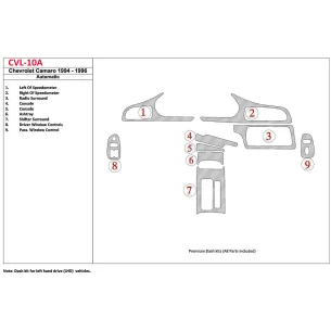 Chevrolet Camaro 1994-1996 Automatic Gearbox, 9 Parts set Interior BD Dash Trim Kit 2