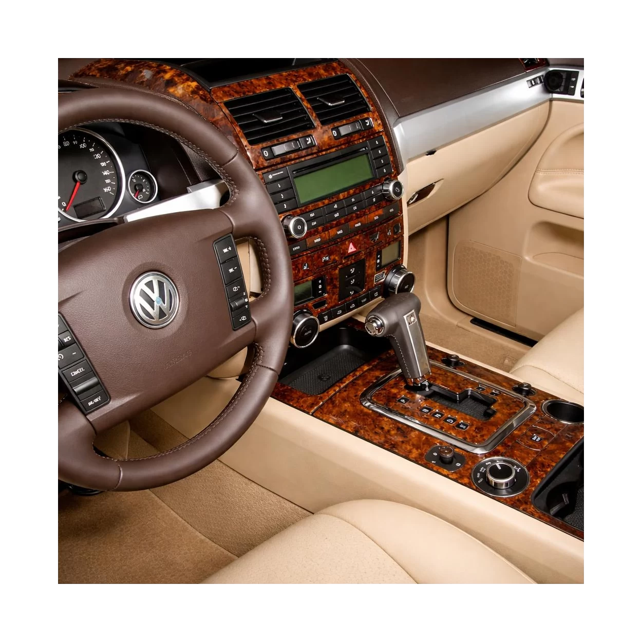 Volkswagen Touareg 2004-2010 3D Interior Dashboard Trim Kit Dash Trim Dekor 72-Parts