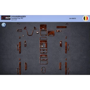 Volkswagen Touareg 2011-2017 3D Interior Dashboard Trim Kit Dash Trim Dekor 35-Parts