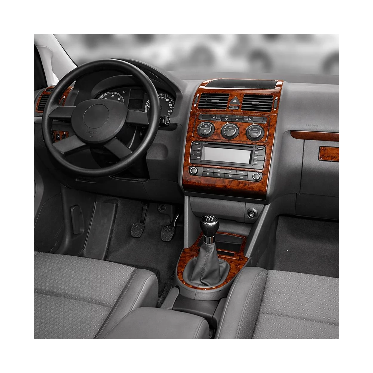 Volkswagen Touran 01.03-12.09 3D Interior Dashboard Trim Kit Dash Trim Dekor 11-Parts