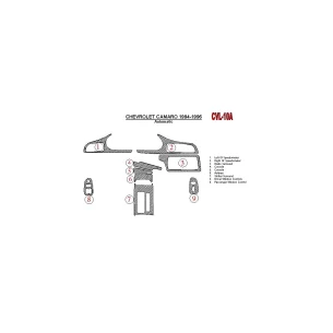 Chevrolet Camaro 1994-1996 Automatic Gearbox, 9 Parts set Interior BD Dash Trim Kit