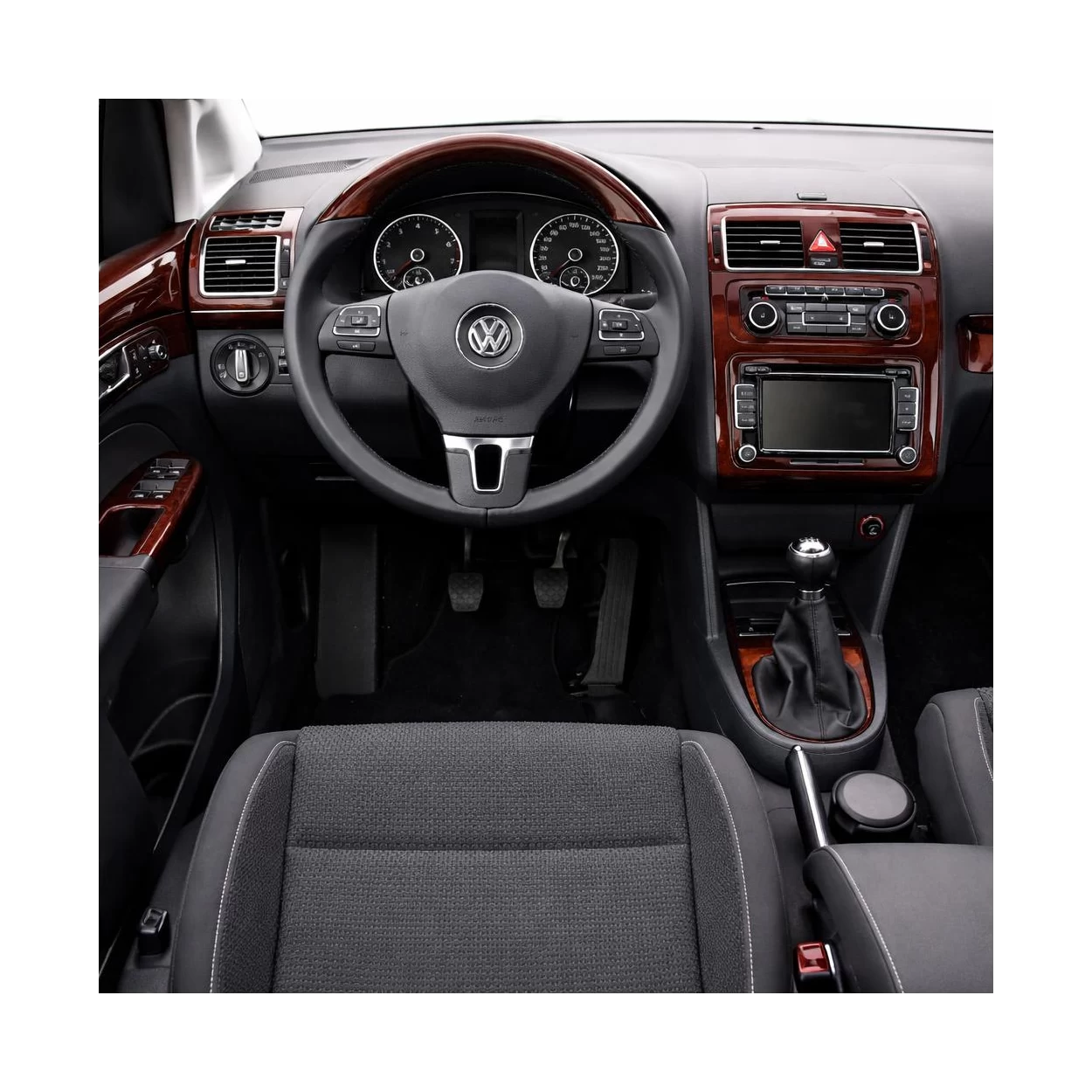 Volkswagen Touran 2010 3D Interior Dashboard Trim Kit Dash Trim Dekor 12-Parts