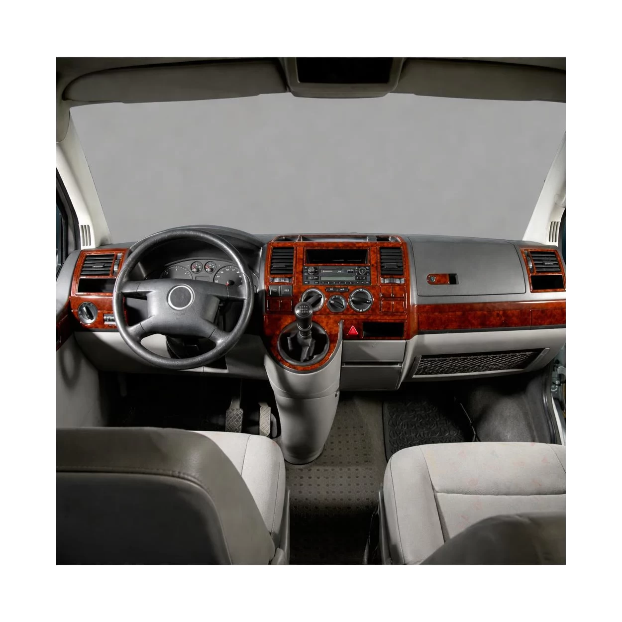 Volkswagen Transporter T5 08.03-08.09 3D Interior Dashboard Trim Kit Dash Trim Dekor 29-Parts