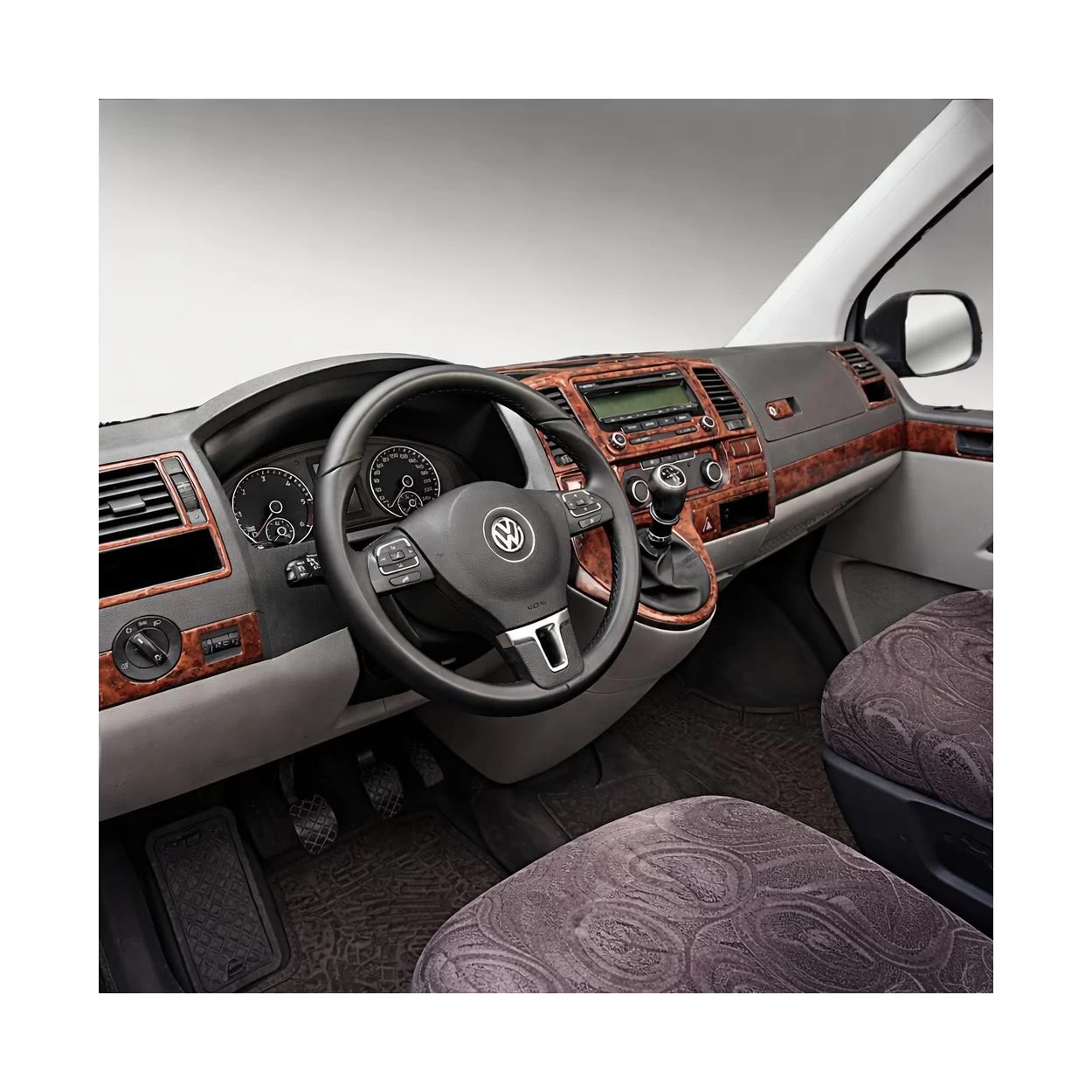 Volkswagen Transporter T6 09.2009 3D Interior Dashboard Trim Kit Dash Trim Dekor 37-Parts