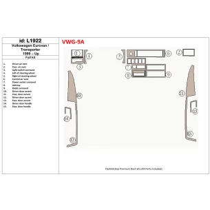 Volkswagen TransporterT4 Eurovan 1999-UP Full Set Interior BD Dash Trim Kit