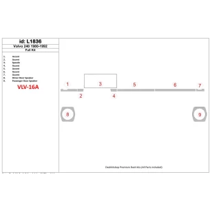Volvo 240 1980-1992 Full Set Interior BD Dash Trim Kit 2