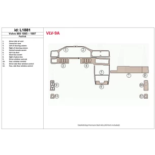 Volvo 960 1995-1997 Full Set Interior BD Dash Trim Kit 2