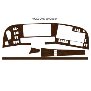 Volvo 9700 Bus Coach 2013 3D Interior Dashboard Trim Kit Dash Trim Dekor 4-Parts