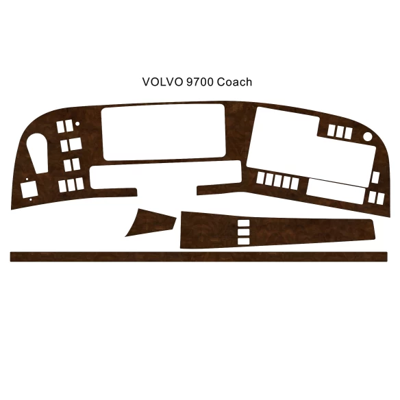 Volvo 9700 Bus Coach 2013 3D Interior Dashboard Trim Kit Dash Trim Dekor 4-Parts
