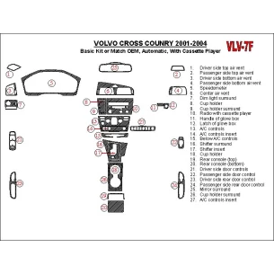 Volvo Cross Country 2001-2004 Basic Set, With Compact Casette player, OEM Compliance Interior BD Dash Trim Kit