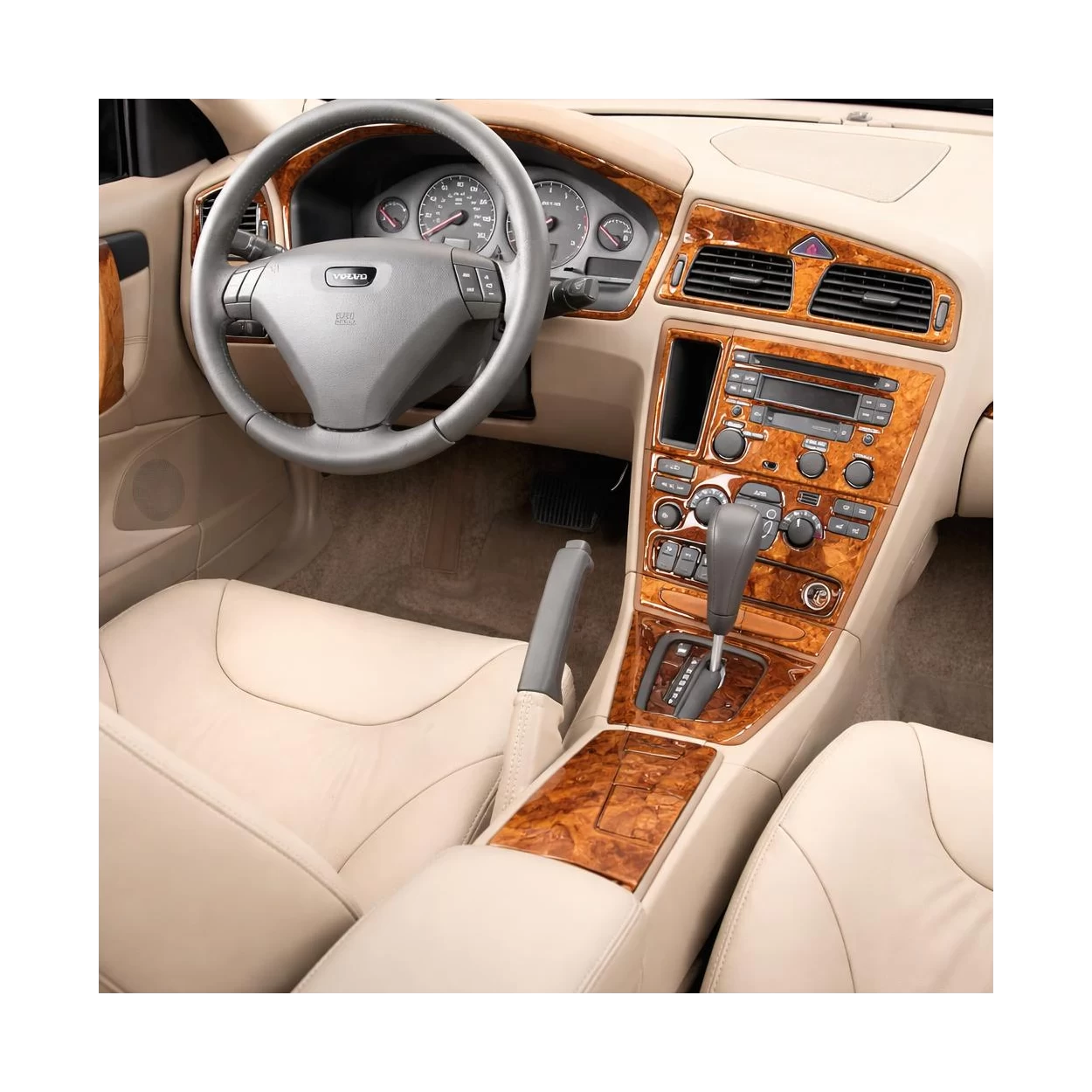 Volvo Cross Country 2001-2004 Full Set, With CD and Compact Casette audio, OEM Compliance Interior BD Dash Trim Kit