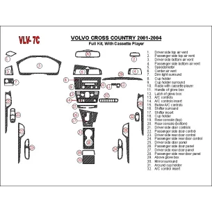 Volvo Cross Country 2001-2004 Full Set, With Compact Casette player, OEM Compliance Interior BD Dash Trim Kit 2