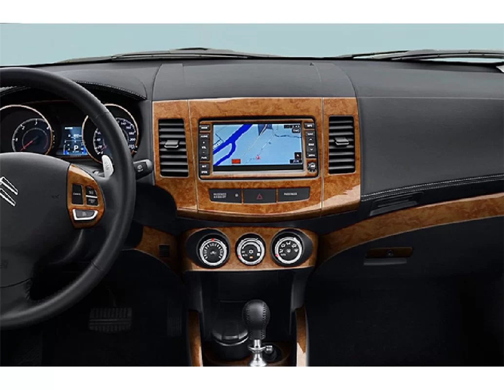 Citroen C-Crosser 2007–2013 3D Interior Dashboard Trim Kit Dash Trim Dekor 31-Parts - 1 - Interior Dash Trim Kit